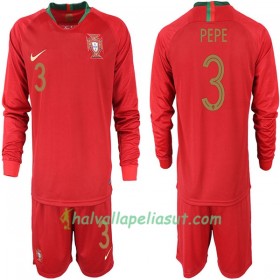 Jalkapallo Pelipaidat Portugali PEPE 3 Lasten World Cup 2018 Kotipaita Pitkähihainen